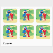 Sesamstraat | Tango met Grover en Elmo Vierkante Sticker (Vel)