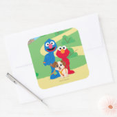 Sesamstraat | Tango met Grover en Elmo Vierkante Sticker (Envelop)