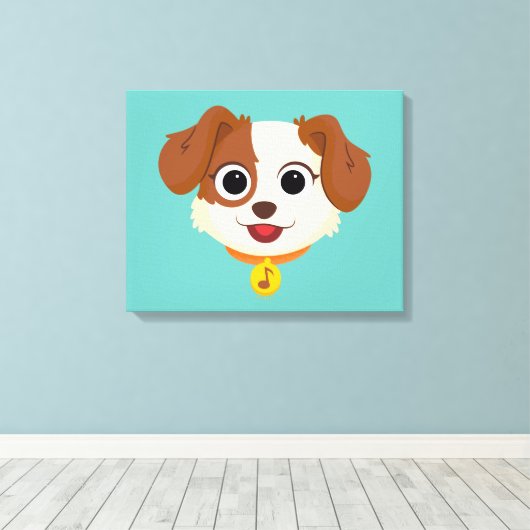 Sesamstraat | Tangogezicht Canvas Afdruk (Insitu (Houten vloer))