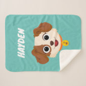 Sesamstraat | Tangogezicht | Jouw namen toevoegen Sherpa Deken (Voorkant (horizontaal))