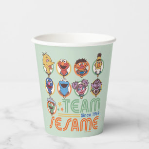 Sesamstraat Team Sesame sinds 1969 Papieren Bekers