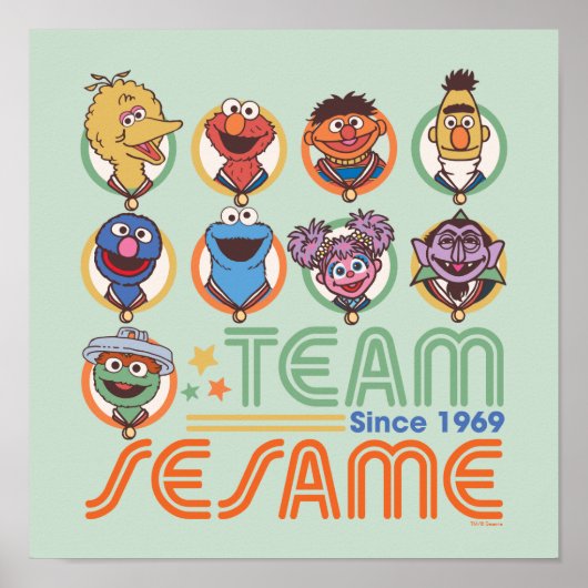 Sesamstraat | Team Sesame sinds 1969 Poster (Voorkant)