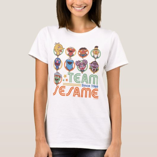 Sesamstraat | Team Sesame sinds 1969 T-shirt (Voorkant)
