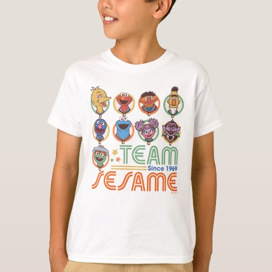 Sesamstraat | Team Sesame sinds 1969 T-shirt (Voorkant)