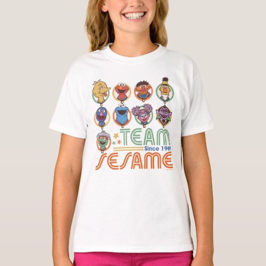 Sesamstraat | Team Sesame sinds 1969 T-shirt (Voorkant)
