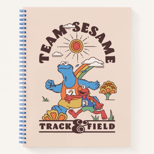 Sesamstraat | Team Sesame Track & Field Notitieboek (Voorkant)