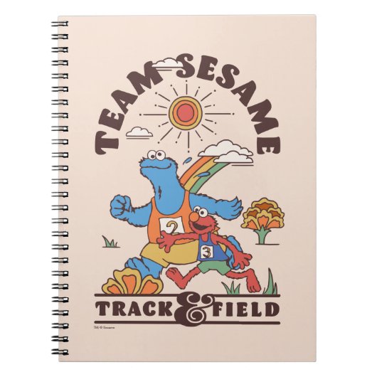 Sesamstraat | Team Sesame Track & Field Notitieboek (Voorkant)