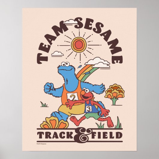 Sesamstraat | Team Sesame Track & Field Poster (Voorkant)