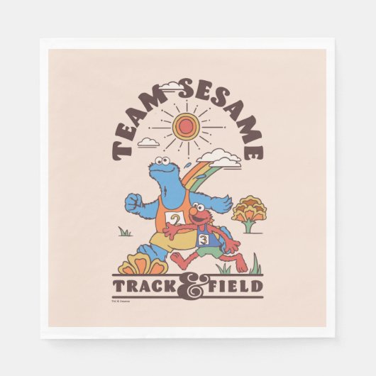 Sesamstraat | Team Sesame Track & Field Servet (Voorkant)