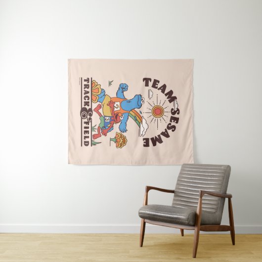 Sesamstraat | Team Sesame Track & Field Wandkleed (In Situ (horizontaal))