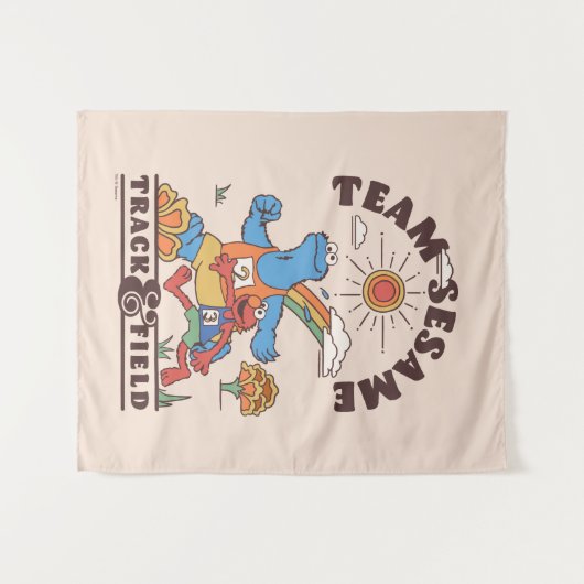 Sesamstraat | Team Sesame Track & Field Wandkleed (Voorkant (horizontaal))