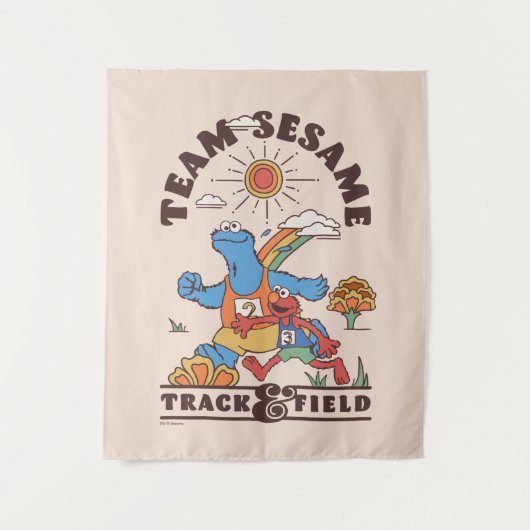 Sesamstraat | Team Sesame Track & Field Wandkleed (Voorkant)
