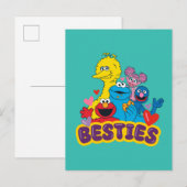 Sesamstraat Valentijn Besties Briefkaart (Voorkant / Achterkant)