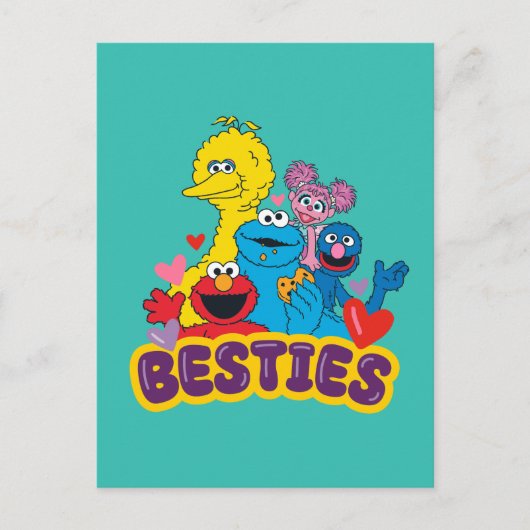 Sesamstraat Valentijn Besties Briefkaart (Voorkant)