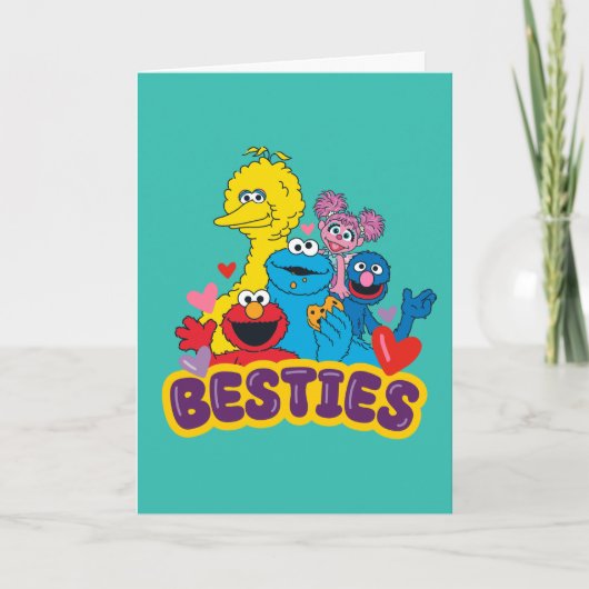 Sesamstraat Valentijn Besties Feestdagen Kaart (Voorkant)