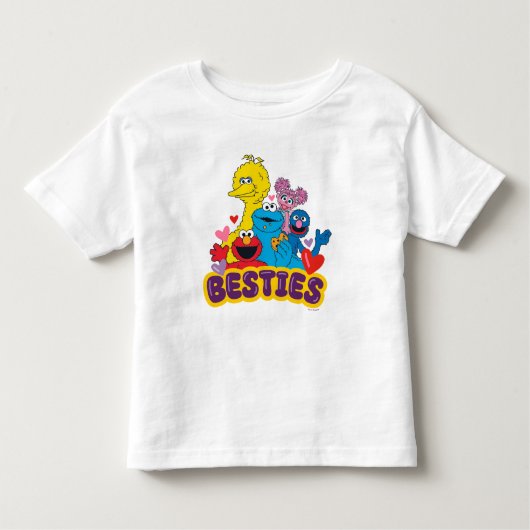 Sesamstraat Valentijn Besties Kinder Shirts (Voorkant)
