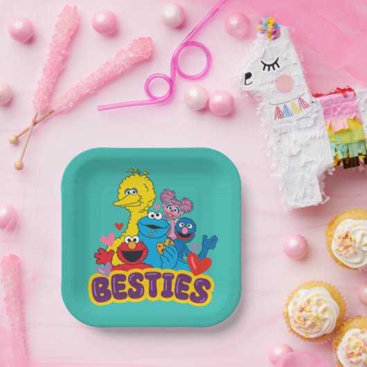 Sesamstraat Valentijn Besties Papieren Bordje (Feest)