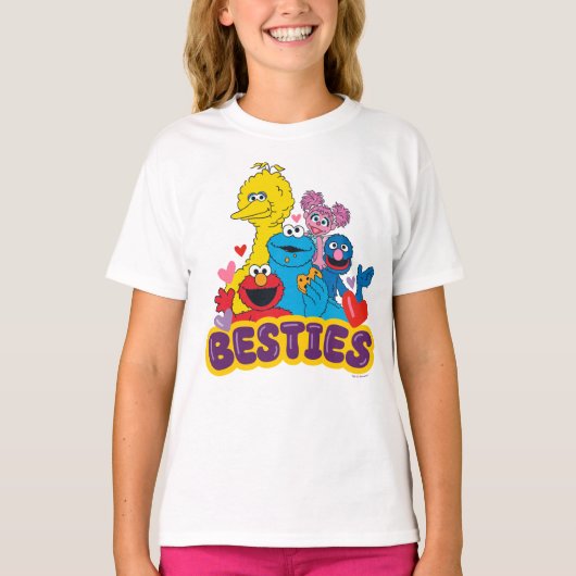 Sesamstraat Valentijn Besties T-shirt (Voorkant)
