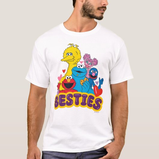 Sesamstraat Valentijn Besties T-shirt (Voorkant)