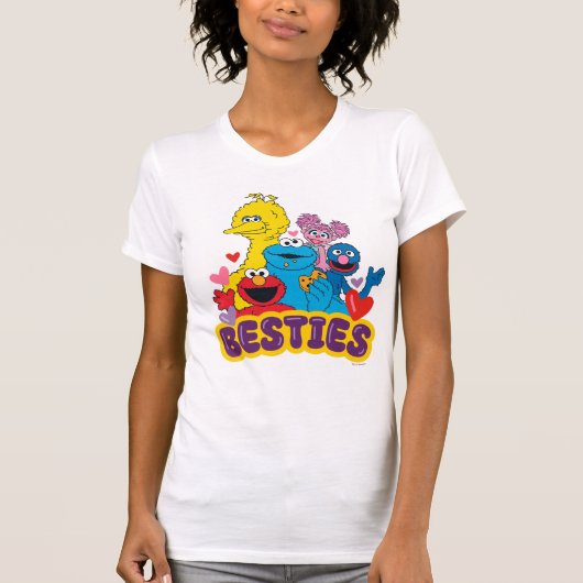 Sesamstraat Valentijn Besties T-shirt (Voorkant)