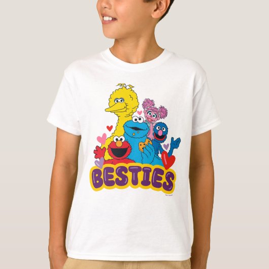 Sesamstraat Valentijn Besties T-shirt (Voorkant)