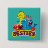 Sesamstraat Valentijn Besties Vierkante Button 5,1 Cm (Voorkant)