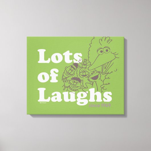 Sesamstraat | Veel lachen sinds 1969 Canvas Afdruk (Voorkant)