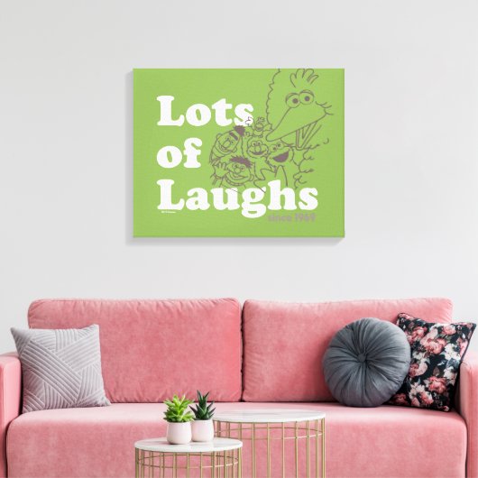Sesamstraat | Veel lachen sinds 1969 Canvas Afdruk (Insitu (Woonkamer))