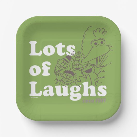 Sesamstraat | Veel lachen sinds 1969 Papieren Bordje (Voorkant)