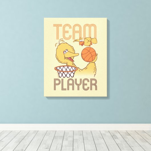 Sesamstraat | Vogelteam speler Canvas Afdruk (Insitu (Houten vloer))