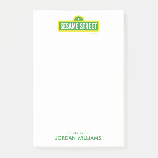 Sesamstraat | Volledige kleur Logo | Jouw namen to Post-it® Notes (Voorkant)