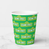 Sesamstraat | Volledige kleur Logo Papieren Bekers (Achterkant)