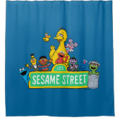 Sesamstraat | Volledige kleur met maten Douchegordijn (Voorkant)