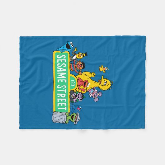 Sesamstraat | Volledige kleur met maten Fleece Deken (Voorkant (Horizontaal))