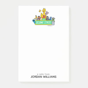 Sesamstraat   Volledige kleur met maten   Naam toe Post-it® Notes