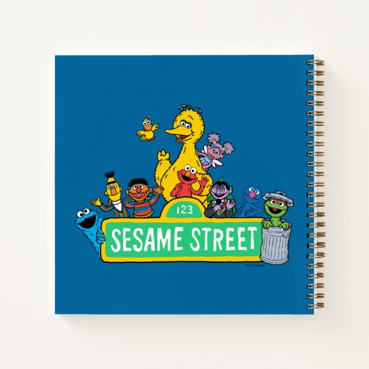 Sesamstraat | Volledige kleur met maten Notitieboek (Achterkant)