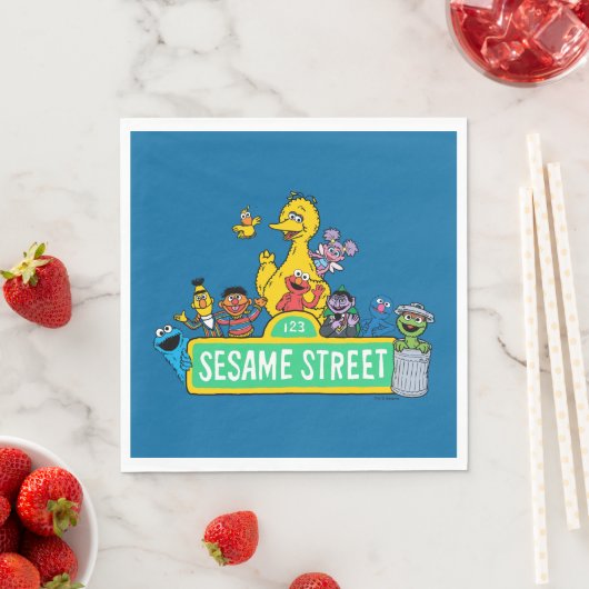 Sesamstraat | Volledige kleur met maten Servet (Insitu)