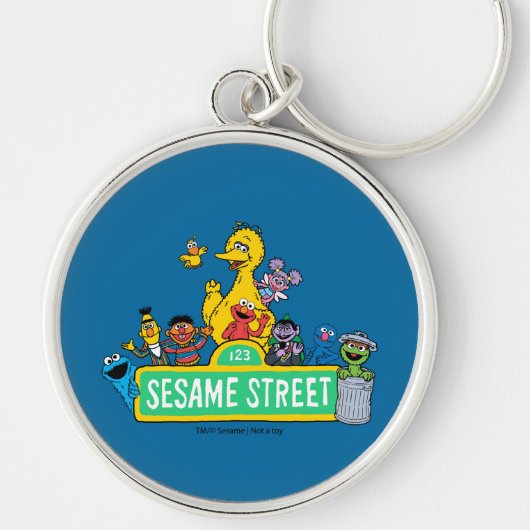 Sesamstraat | Volledige kleur met maten Sleutelhanger (Voorkant)