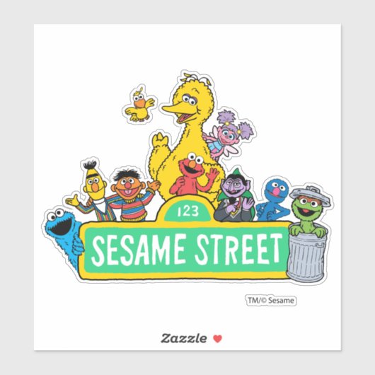 Sesamstraat | Volledige kleur met maten Sticker (Vel)
