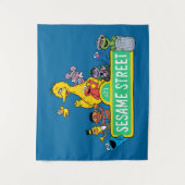 Sesamstraat | Volledige kleur met maten Wandkleed (Voorkant)