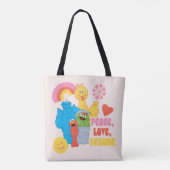 Sesamstraat | Vrede, liefde, Sesame Tote Bag (Achterkant)