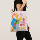 Sesamstraat | Vrede, liefde, Sesame Tote Bag (Dichtbij)