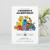 Sesamstraat Vrienden 1e uitnodiging (Staand voorkant)