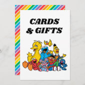 Sesamstraat Vrienden 1e Verjaardag Kaarten & Cadea (Voorkant / Achterkant)