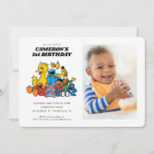 Sesamstraat Vrienden 1e verjaardag met foto Kaart (Voorkant)