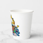 Sesamstraat Vrienden 1e verjaardag Papieren Bekers (Achterkant)