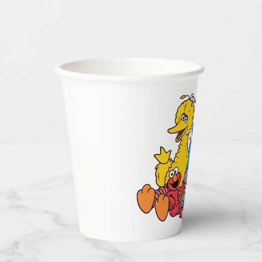 Sesamstraat Vrienden 1e verjaardag Papieren Bekers (Voorkant)