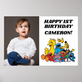 Sesamstraat Vrienden 1e verjaardag Poster