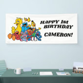 Sesamstraat Vrienden 1e verjaardag Spandoek (Beurs)