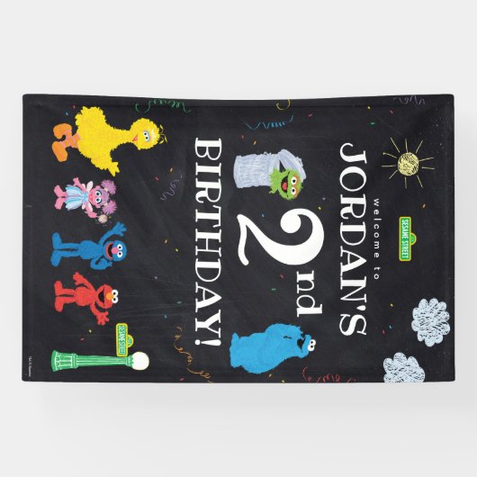 Sesamstraat Vrienden | 2e verjaardag Spandoek (Horizontaal)